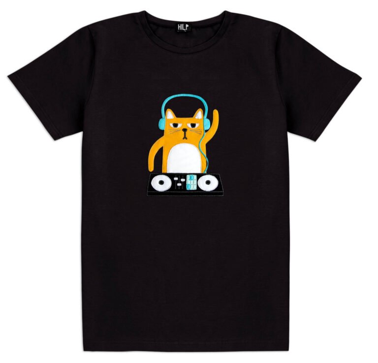 Men’s DJ Cat T-Shirt - Image 3
