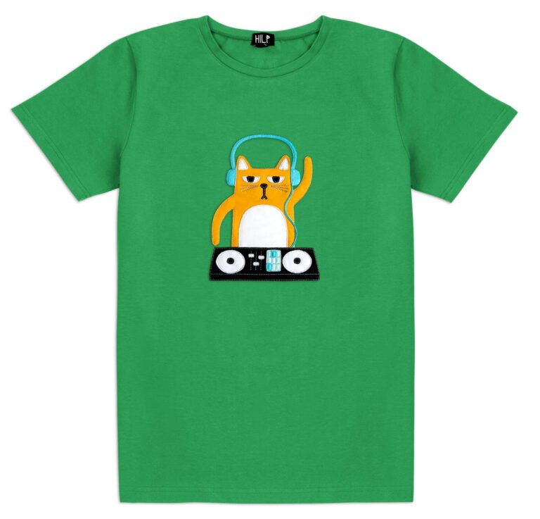 Men’s DJ Cat T-Shirt - Image 2